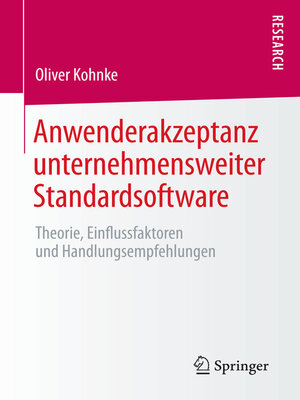 cover image of Anwenderakzeptanz unternehmensweiter Standardsoftware